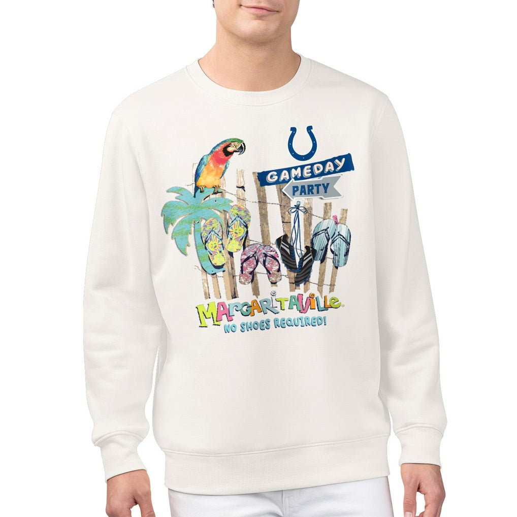 Indianapolis Colts Margaritaville Gameday Party Fleece Sweatshirt - Cream outlet