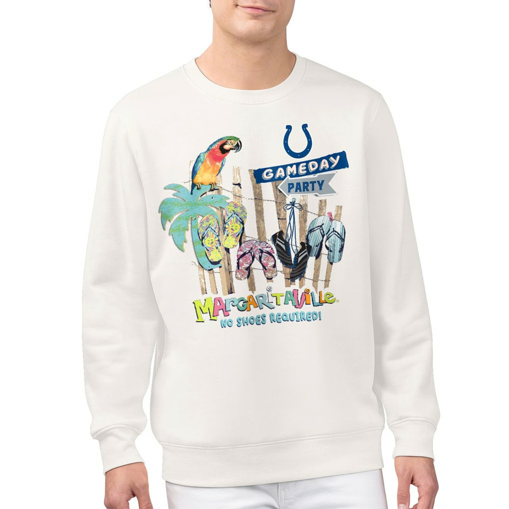 Indianapolis Colts Margaritaville Gameday Party Fleece Sweatshirt - Cream outlet