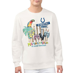 Indianapolis Colts Margaritaville Gameday Party Fleece Sweatshirt - Cream outlet