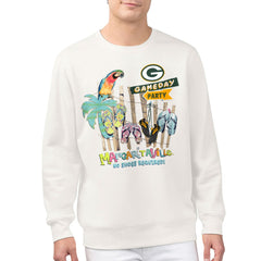 Green Bay Packers Margaritaville Gameday Party Fleece Sweatshirt - Cream outlet