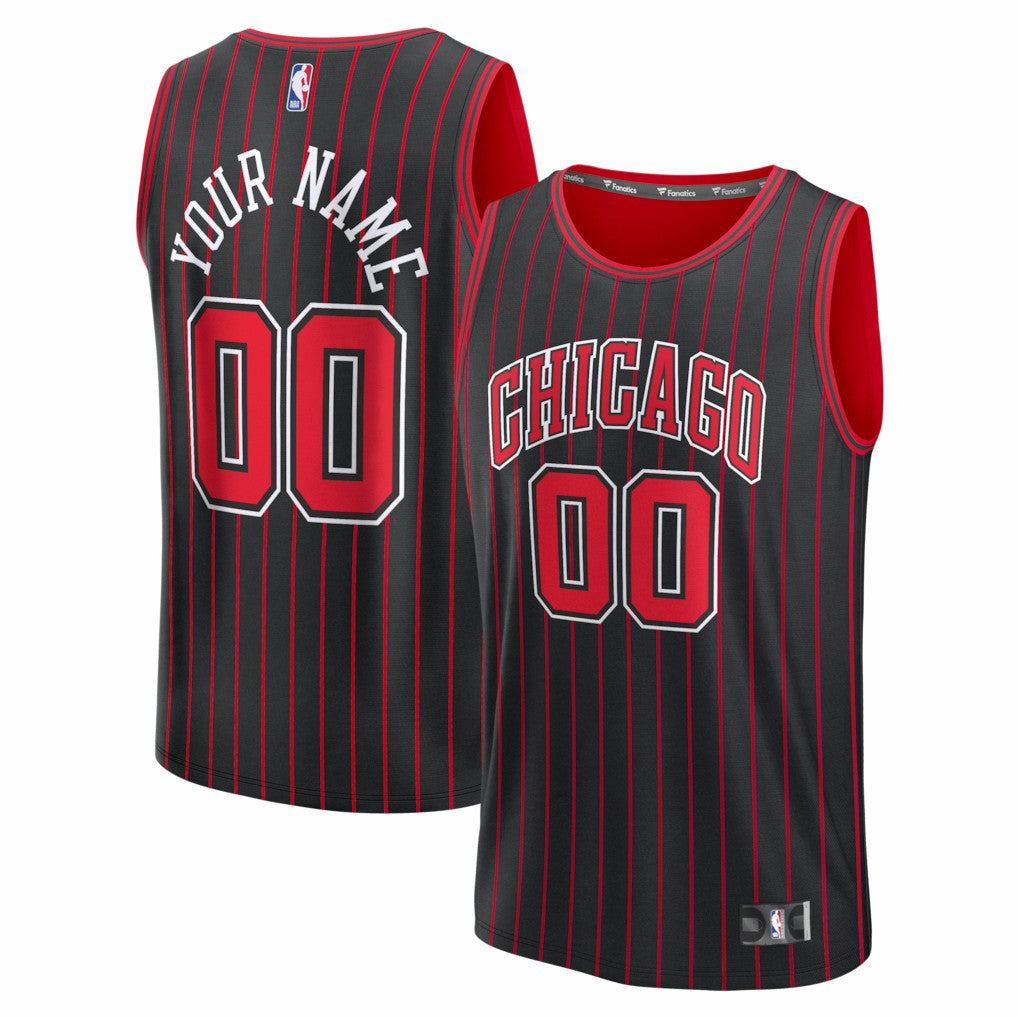 Chicago Bulls Youth Fastbreak Custom Jersey sale - Statement Editi- Black on sale