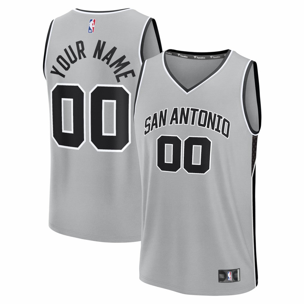 San Antonio Spurs Youth Fastbreak Custom Jersey - Statement Edition - Silver outlet