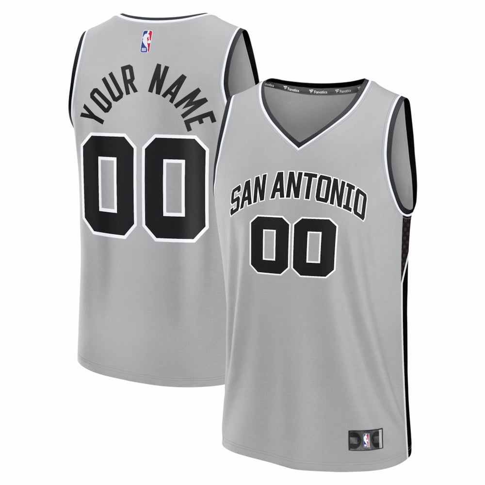 San Antonio Spurs Youth Fastbreak Custom Jersey - Statement Edition - Silver outlet
