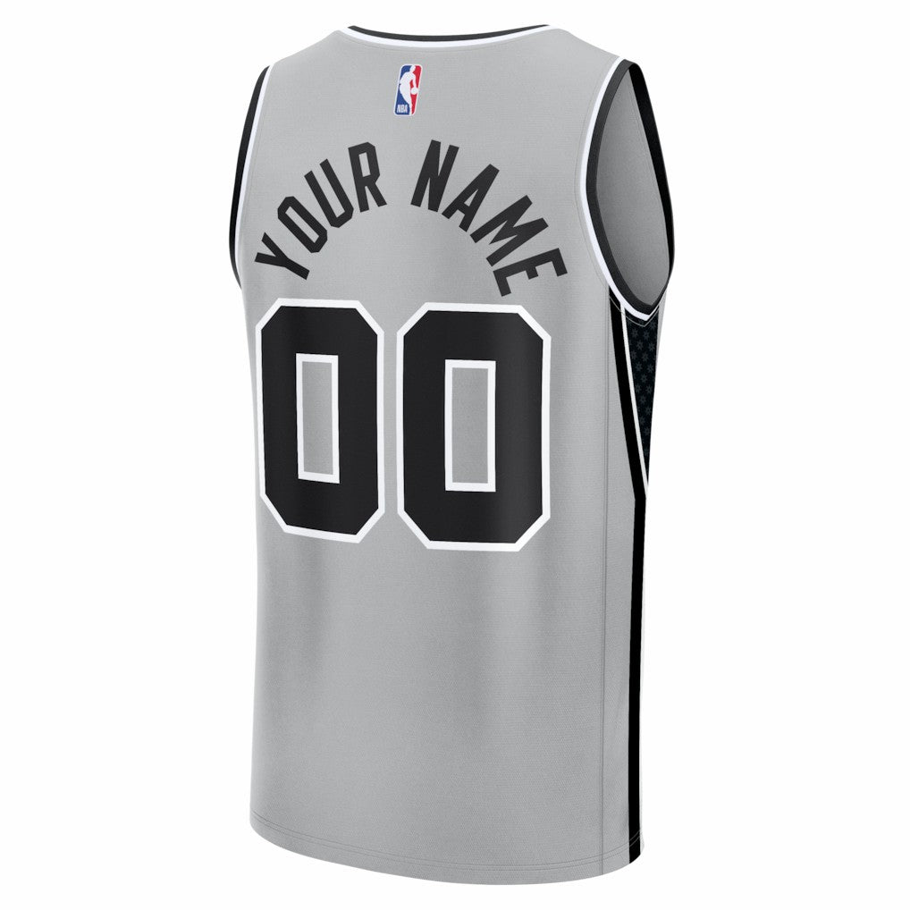 San Antonio Spurs Youth Fastbreak Custom Jersey - Statement Edition - Silver outlet