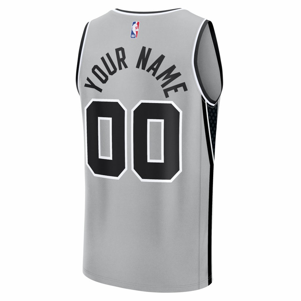 San Antonio Spurs Youth Fastbreak Custom Jersey - Statement Edition - Silver outlet