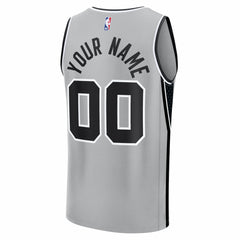 San Antonio Spurs Youth Fastbreak Custom Jersey - Statement Edition - Silver outlet