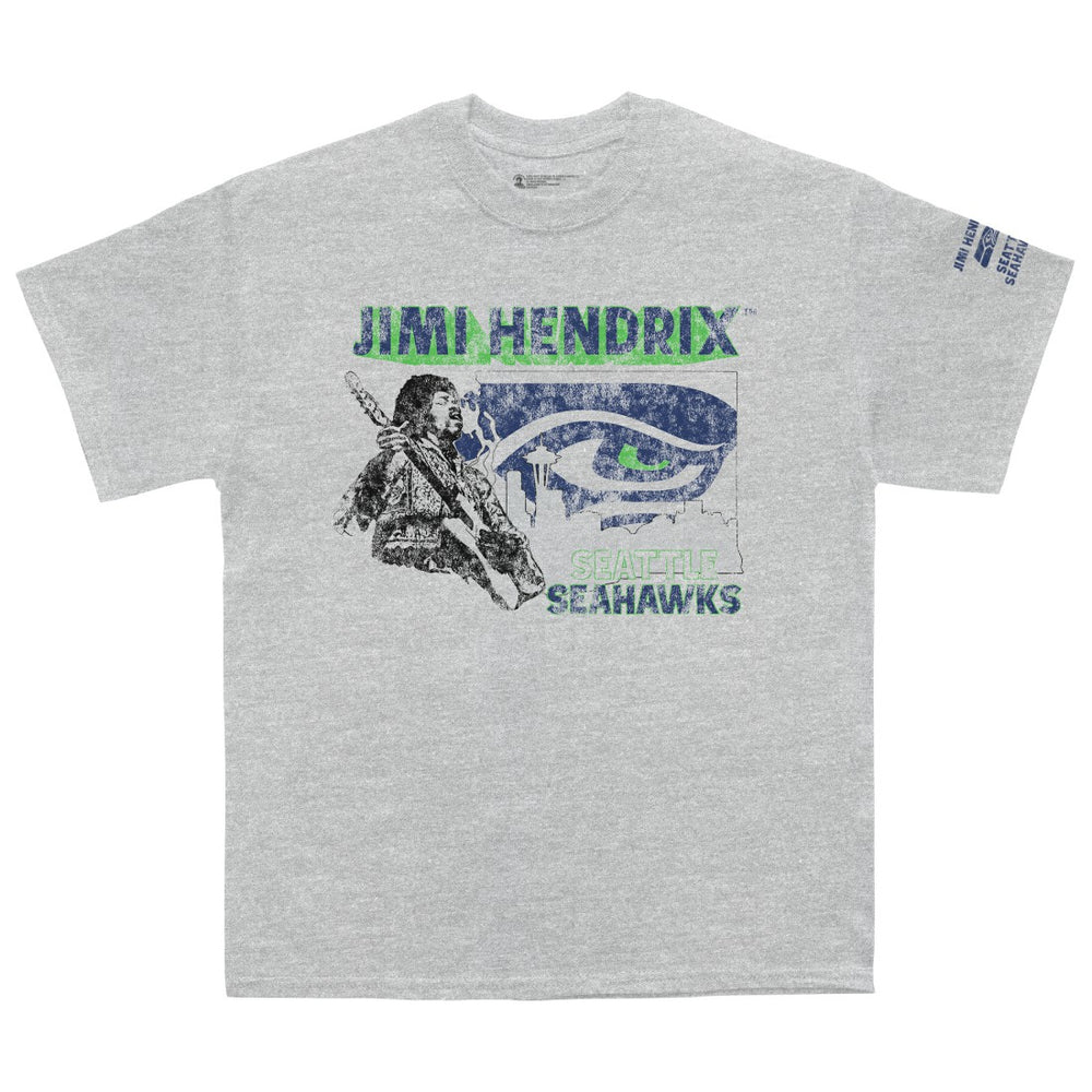 Seattle Seahawks Ceremony of Roses Jimi Hendrix Vintage Athletic T-Shirt - Heather Gray outlet