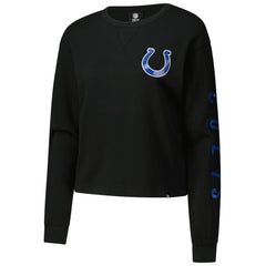 Indianapolis Colts New Era Women's Sport Night Thermal Long Sleeve Cropped T-Shirt - Black online