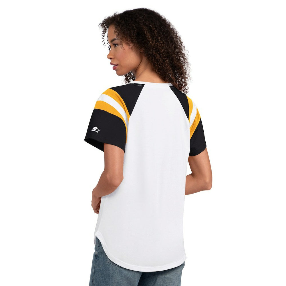 Pittsburgh Steelers Starter Women's Game On Notch Neck T-Shirt - White sale