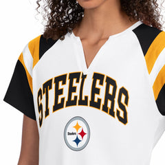Pittsburgh Steelers Starter Women's Game On Notch Neck T-Shirt - White sale