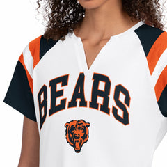 Chicago Bears Starter Women's Game On Raglan Notch Neck T-Shirt - White sale