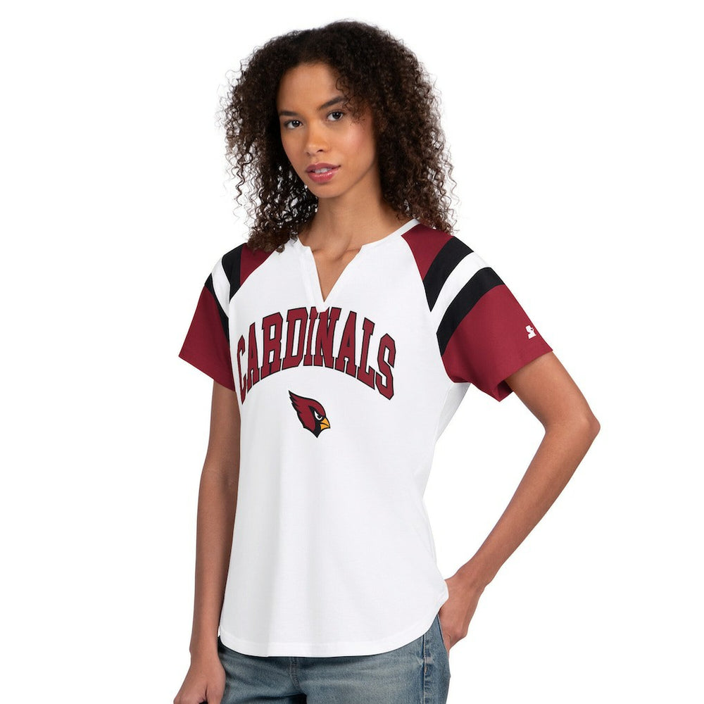 Arizona Cardinals Starter Women's Game On Notch Neck T-Shirt - White outlet