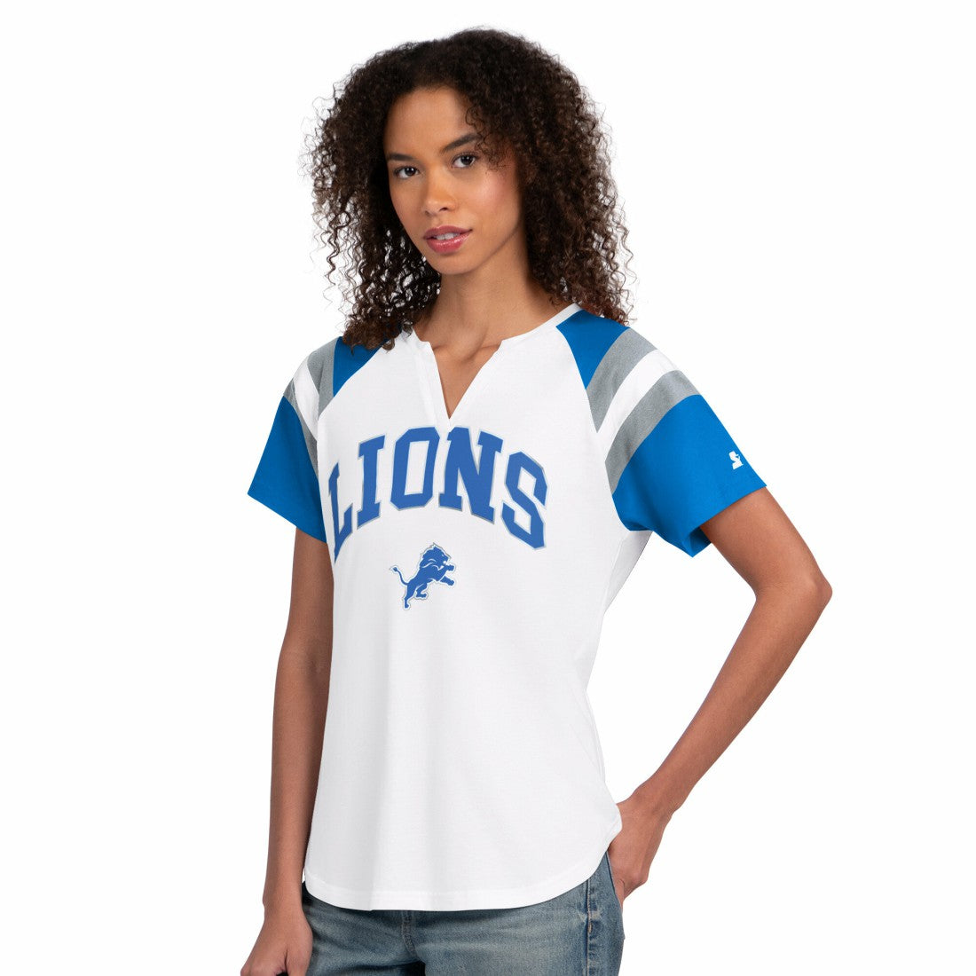 Detroit Lions Starter Women's Game On Notch Neck T-Shirt - White for sale