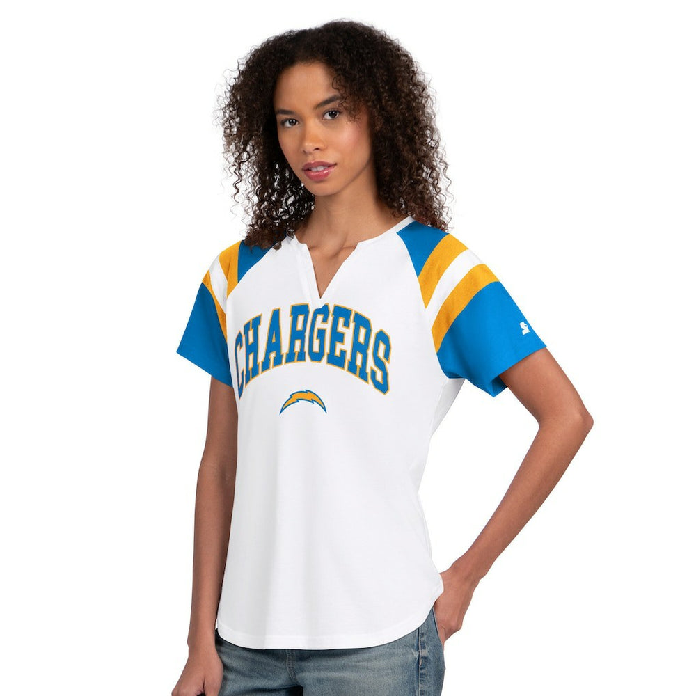 Los Angeles Chargers Starter Women's Game On Notch Neck T-Shirt - White sale