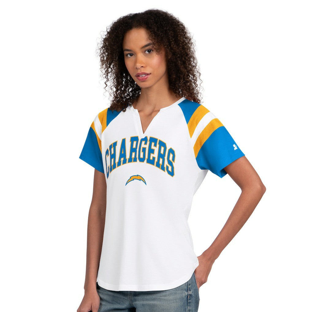 Los Angeles Chargers Starter Women's Game On Notch Neck T-Shirt - White sale