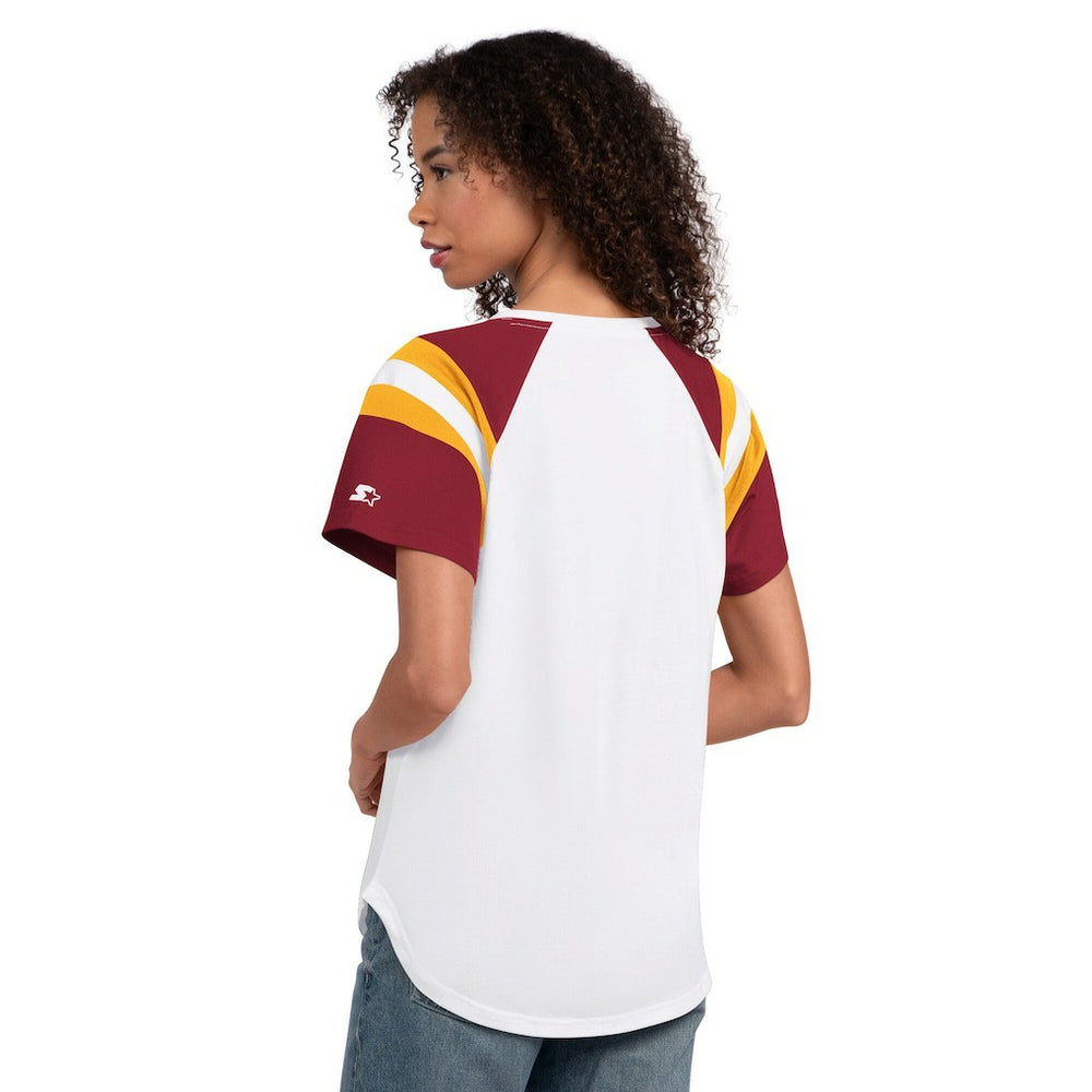 Washington Commanders Starter Women's Game On Notch Neck T-Shirt - White for sale