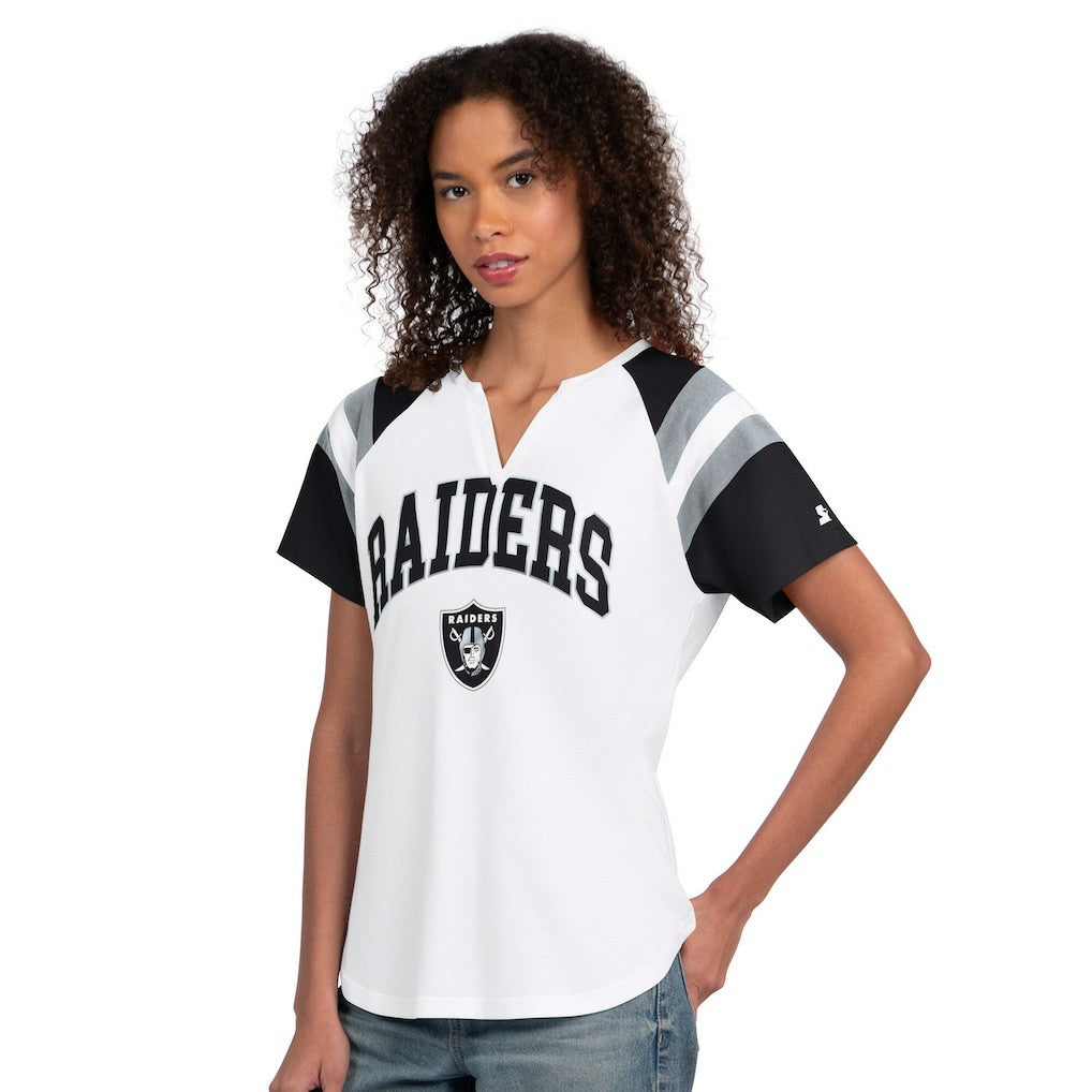 Las Vegas Raiders Starter Women's Game On Notch Neck T-Shirt - White outlet