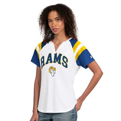 Los Angeles Rams Starter Women's Game On Notch Neck T-Shirt - White cheap