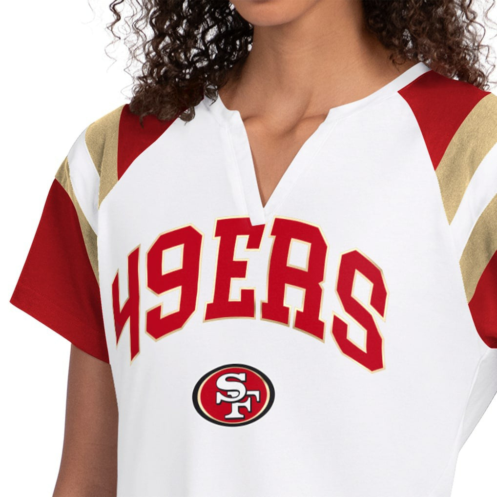 San Francisco 49ers Starter Women's Game On Notch Neck T-Shirt - White outlet