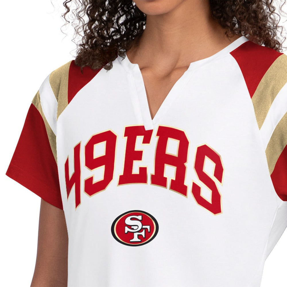 San Francisco 49ers Starter Women's Game On Notch Neck T-Shirt - White outlet