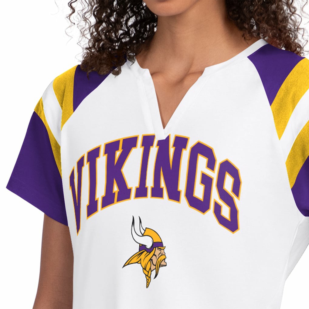 Minnesota Vikings Starter Women's Game On Notch Neck T-Shirt - White discount
