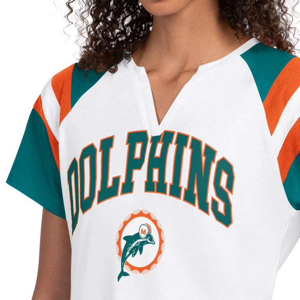 Miami Dolphins Starter Women's Game On Notch Neck T-Shirt - White sale