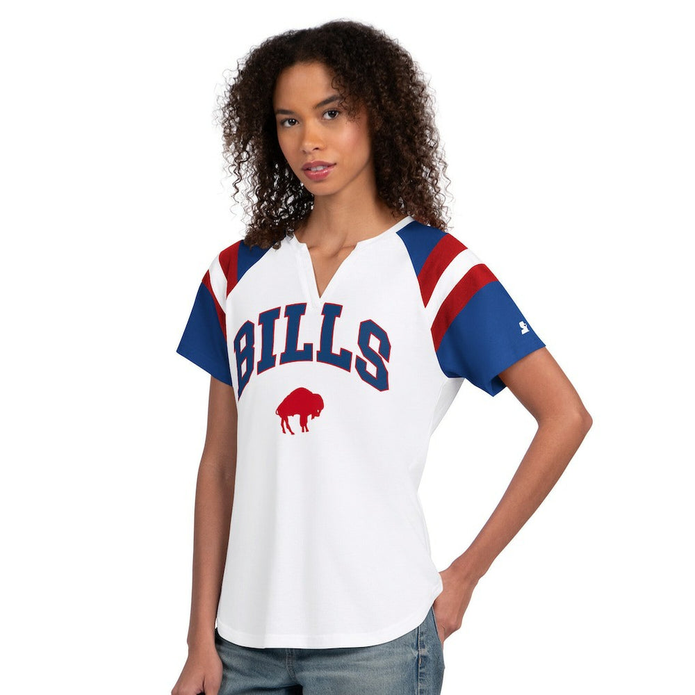 Buffalo Bills Starter Women's Game On Notch Neck T-Shirt - White cheap
