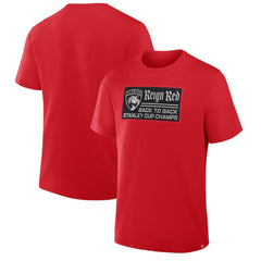Florida Panthers Back-To-Back Stanley Cup Champions Reign Red T-Shirt - Red T-shirts