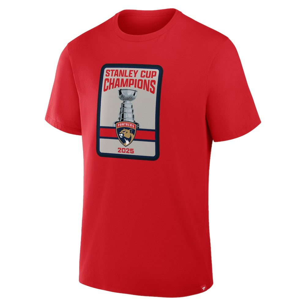 Florida Panthers 2025 Stanley Cup Champions Banner Raising T-Shirt - Red T-shirts