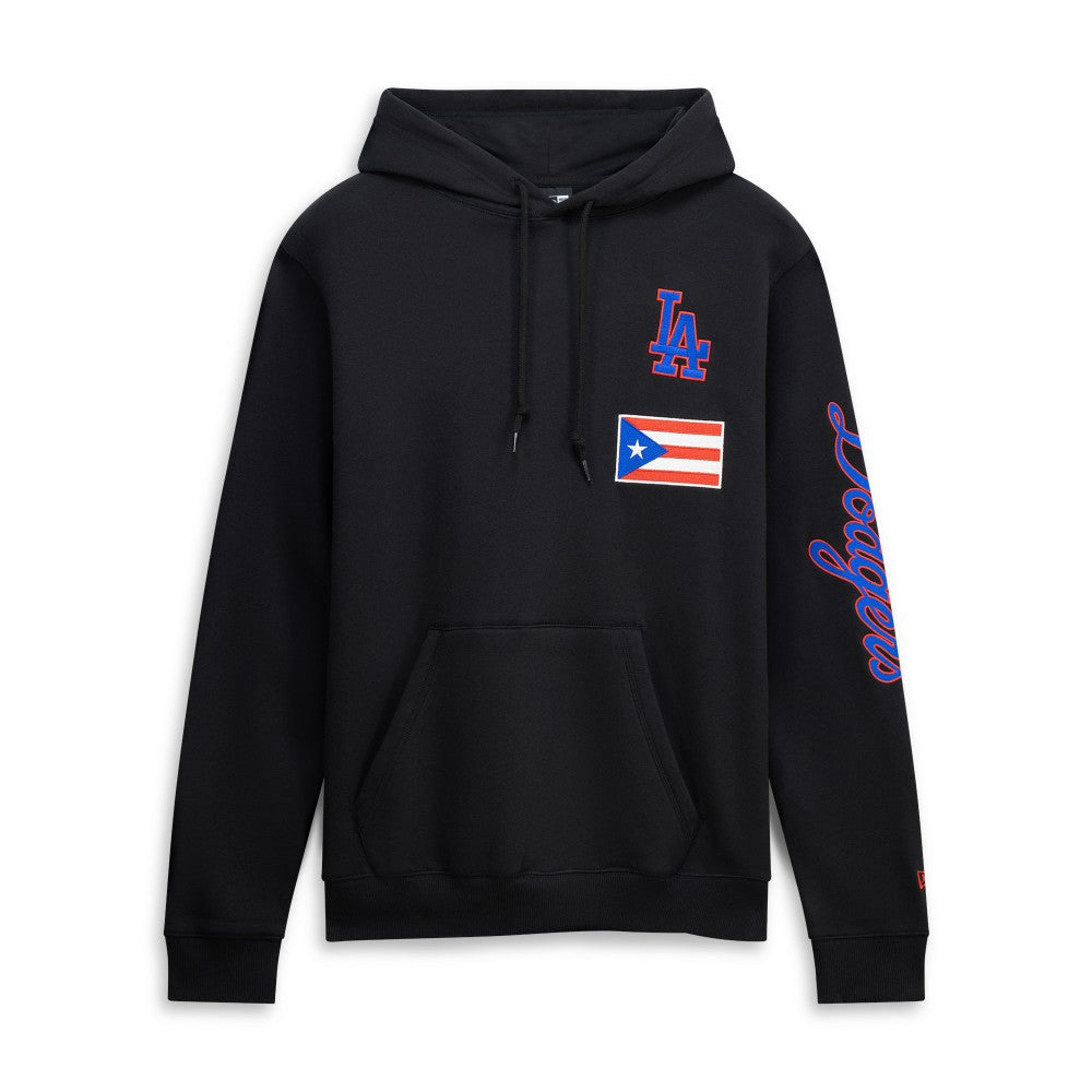 Los Angeles Dodgers Puerto Rico Country Flag Hoodie Black