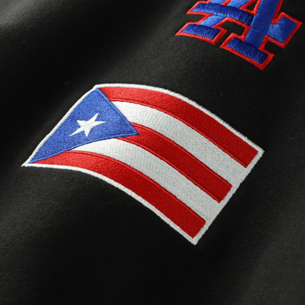 Los Angeles Dodgers Puerto Rico Country Flag Hoodie Black