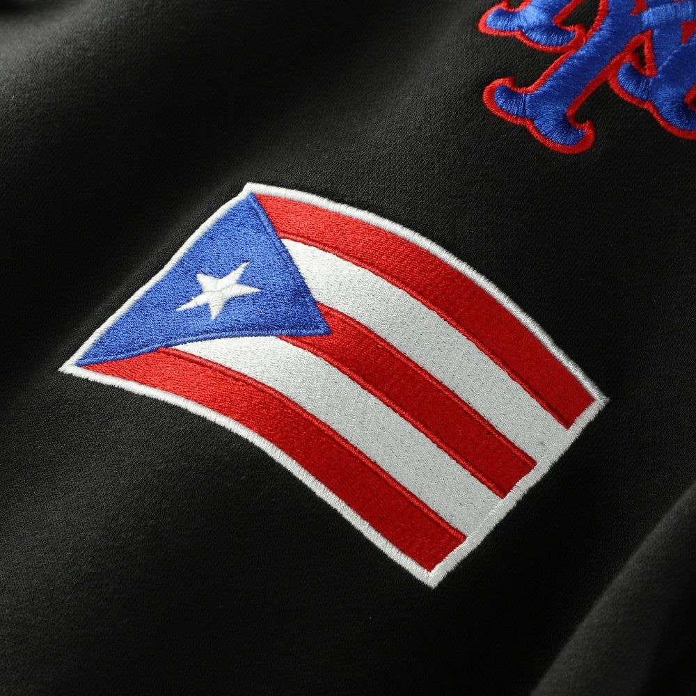 New York Mets Puerto Rico Country Flag Hoodie Black