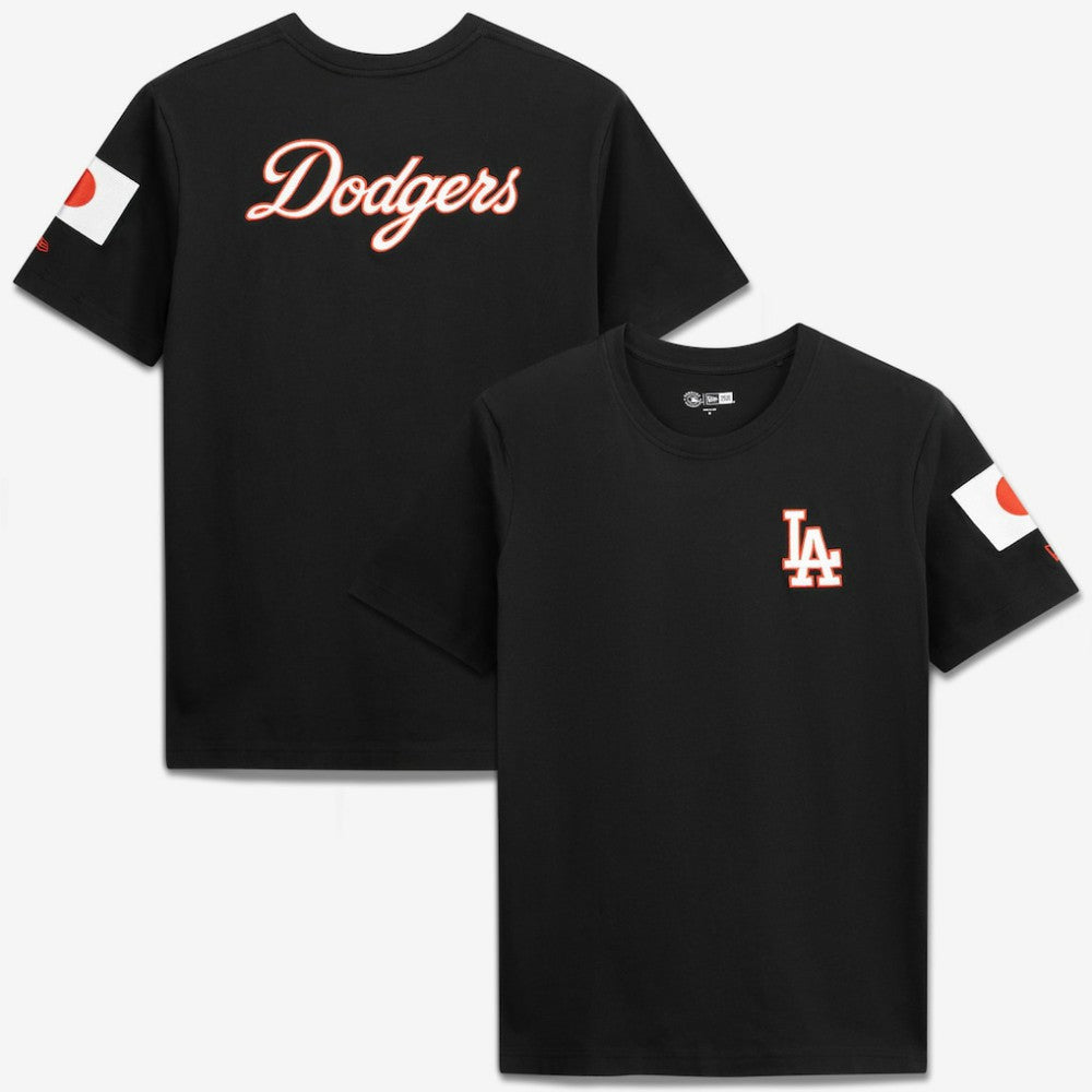 Los Angeles Dodgers Japan Country Flag T-Shirt Black