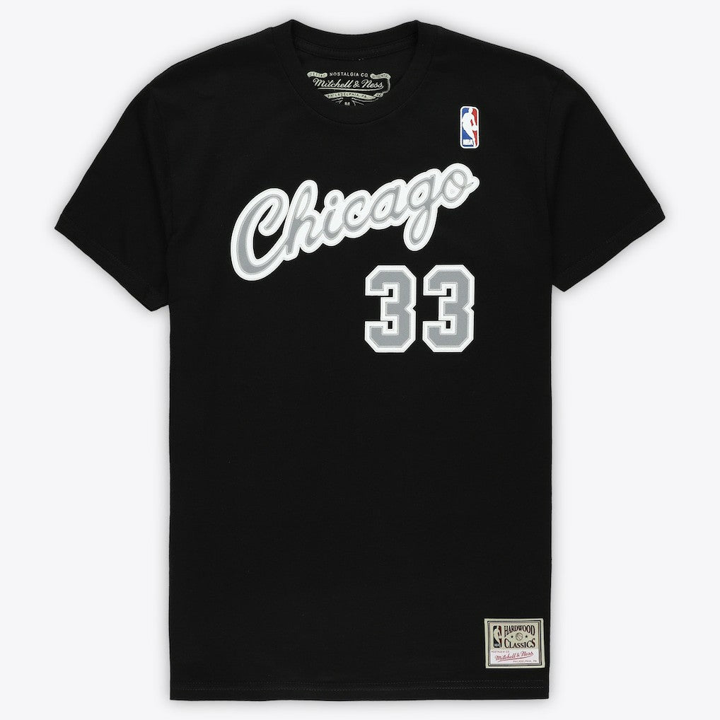 Scottie Pippen Chicago Bulls Unisex Hardwood Classics Reload 3.0 T-Shirt sale - Black online