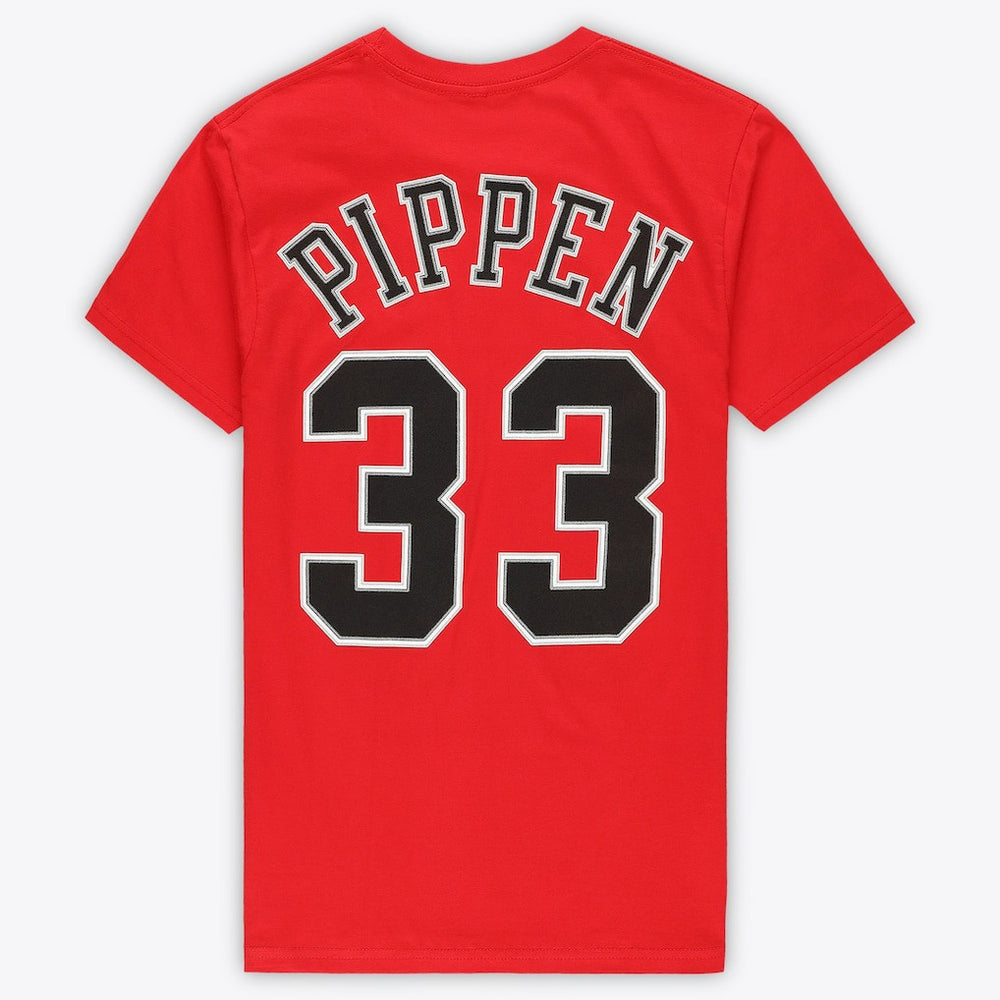 Scottie Pippen Chicago Bulls Unisex Hardwood Classics Name & Number T-Shirt sale - Red outlet