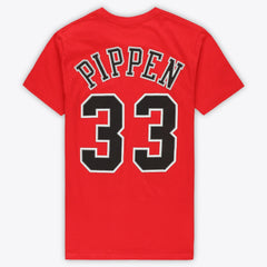 Scottie Pippen Chicago Bulls Unisex Hardwood Classics Name & Number T-Shirt sale - Red outlet