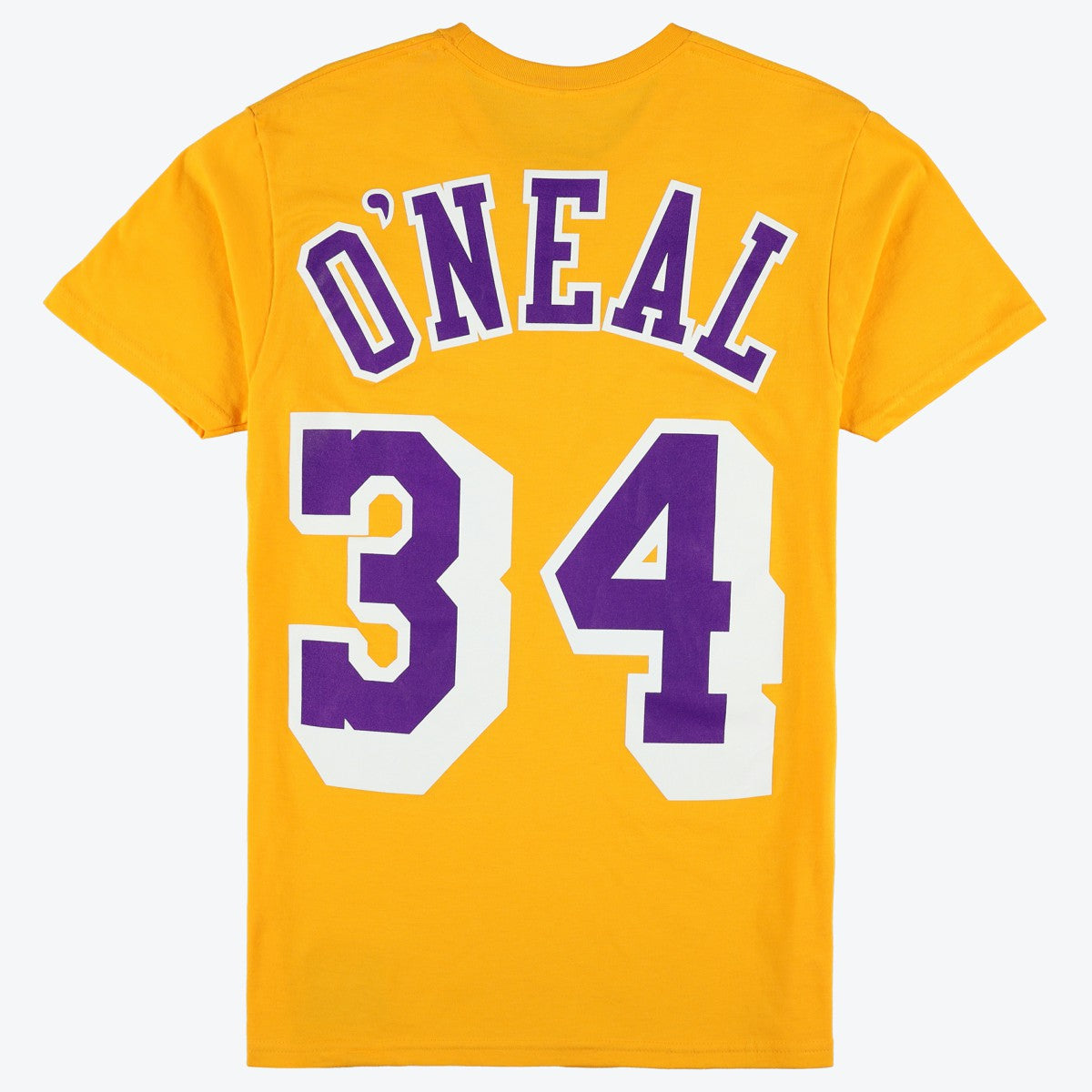 Shaquille O'Neal Los Angeles Lakers Unisex Hardwood Classics Name & Number T-Shirt - Gold discount