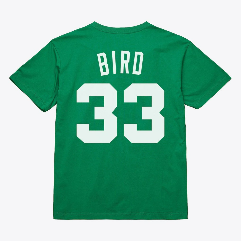 Larry Bird Boston Celtics Unisex Hardwood Classics Name & Number T-Shirt - Kelly Green sale