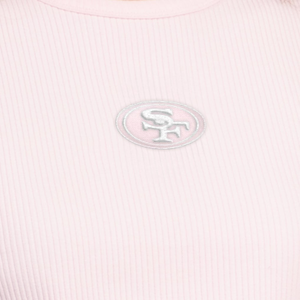 San Francisco 49ers Starter Women's Travel Pastels Cropped Tank - Pastel Pink for sale