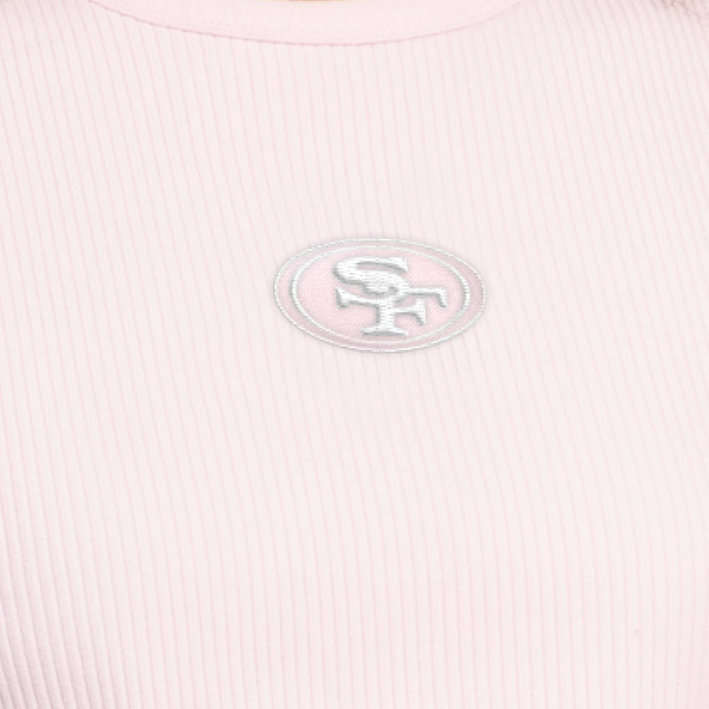 San Francisco 49ers Starter Women's Travel Pastels Cropped Tank - Pastel Pink for sale