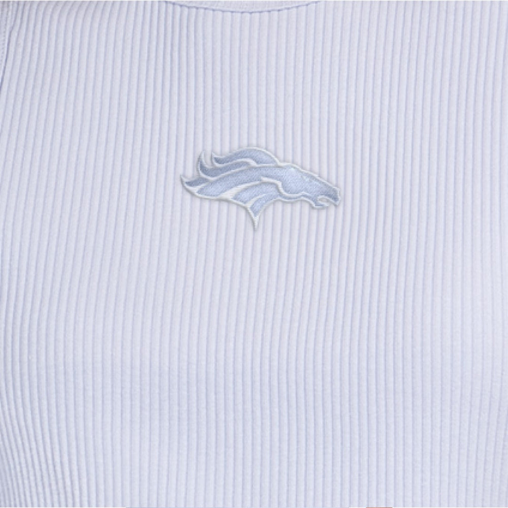 Denver Broncos Starter Women's Travel Pastels Cropped Tank - Pastel Blue on sale