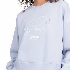 Buffalo Bills Starter Women's Travel Pastels Boxy Fleece Sweatshirt - Light Blue on sale