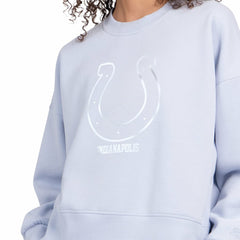 Indianapolis Colts Starter Women's Travel Pastels Boxy Fleece Sweatshirt - Light Blue sale