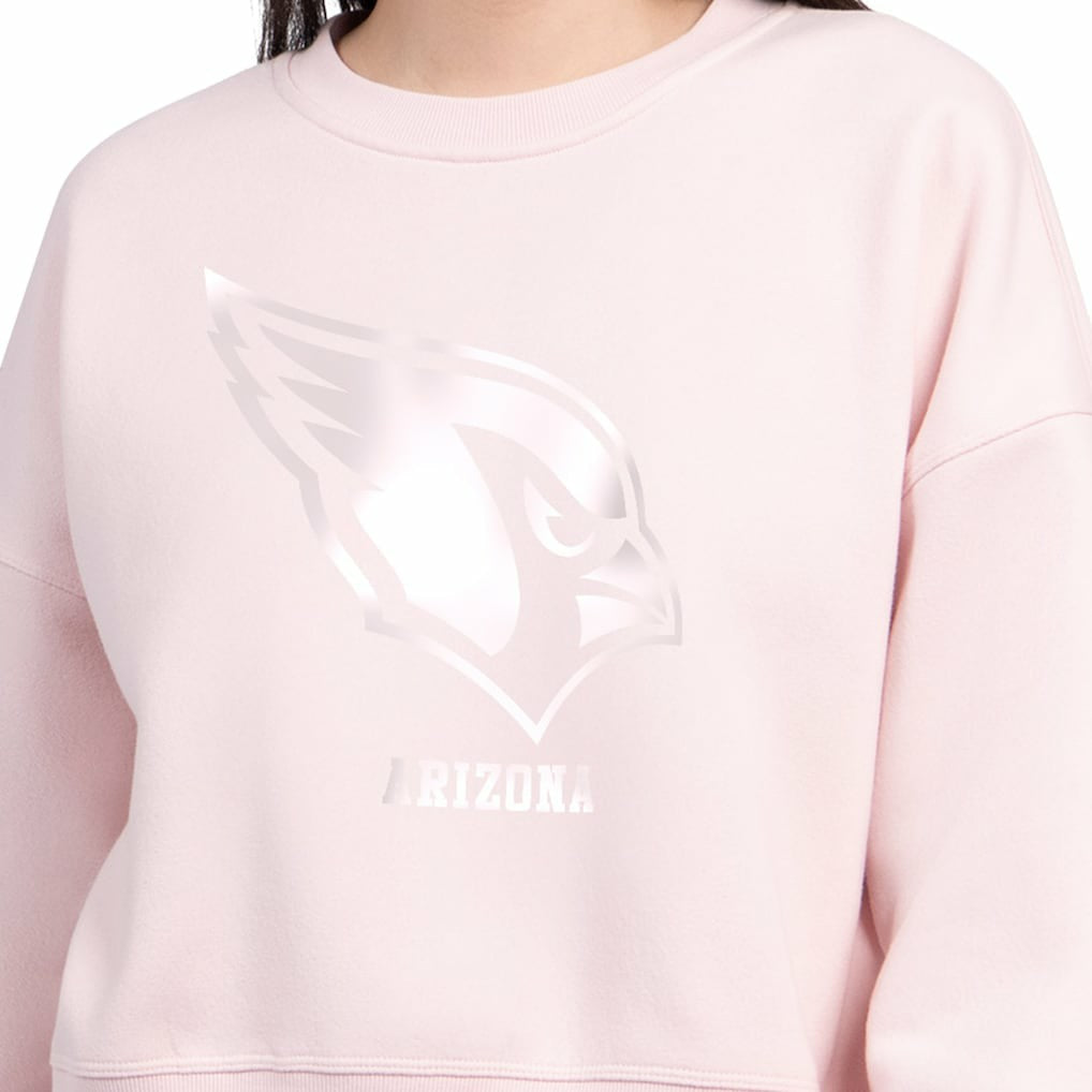 Arizona Cardinals Starter Women's Travel Pastels Boxy Fleece Sweatshirt - Light Pink outlet