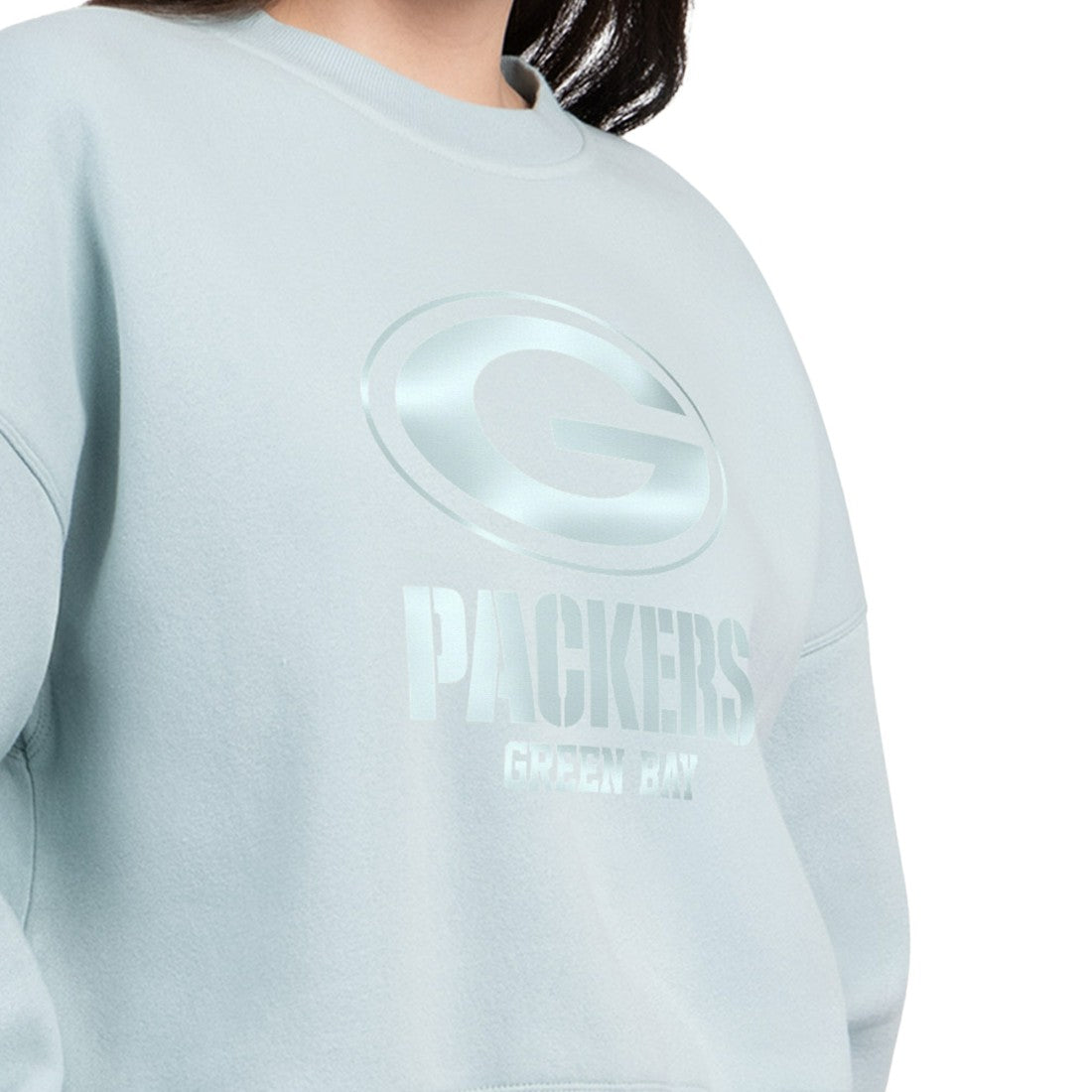 Green Bay Packers Starter Women's Travel Pastels Boxy Fleece Sweatshirt - Mint sale