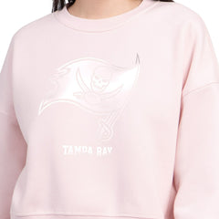 Tampa Bay Buccaneers Starter Women's Travel Pastels Boxy Fleece Sweatshirt - Light Pink discount