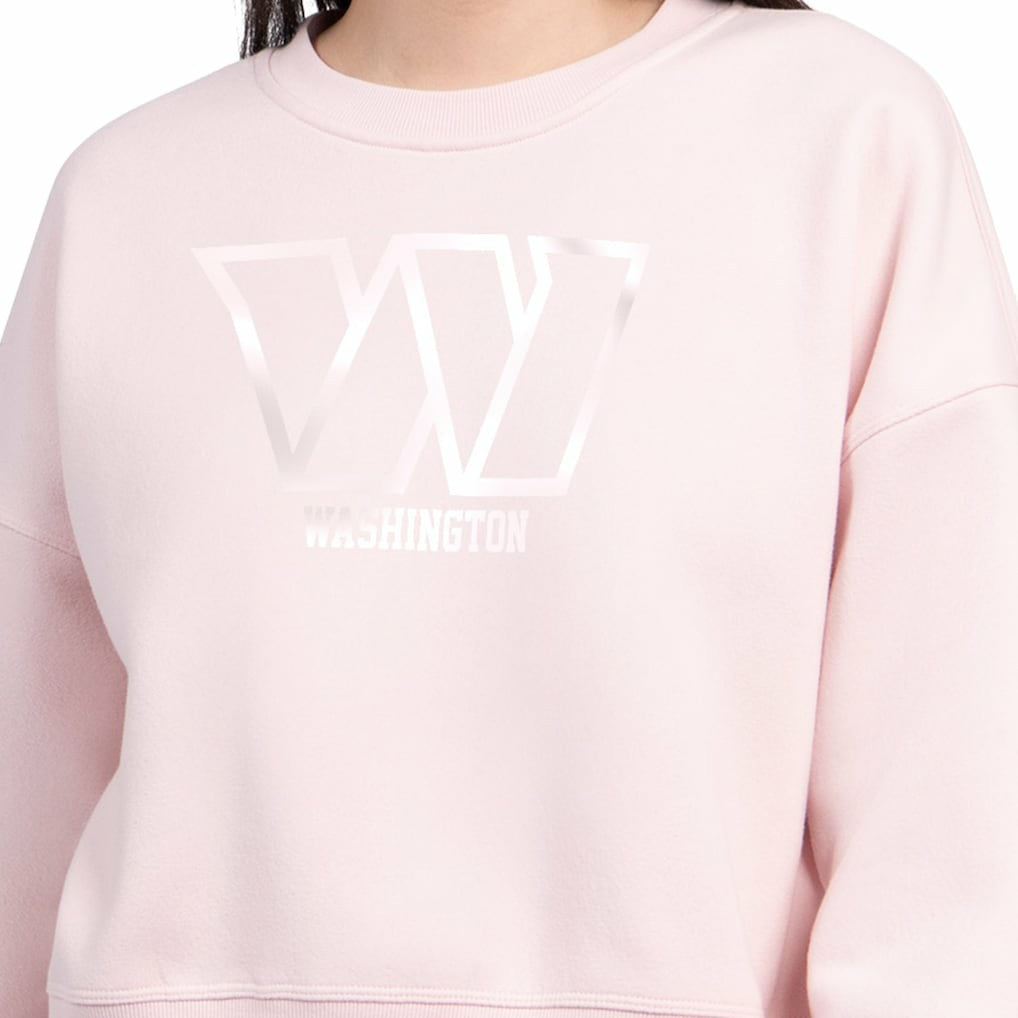 Washington Commanders Starter Women's Travel Pastels Boxy Fleece Sweatshirt - Light Pink for sale