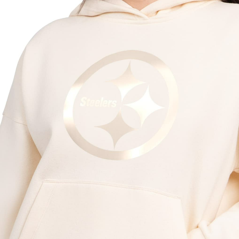Pittsburgh Steelers Starter Women's Pastels Relaxed Travel Hoodie - Cream for sale