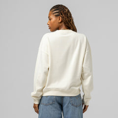 New York Mets Women's Premium Oversized Crewneck Sweatshirt Cream