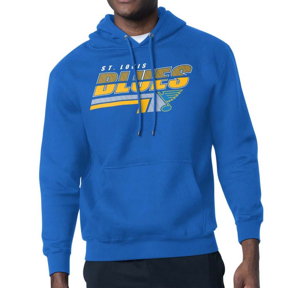 St. Louis Blues Starter Logo Push Fleece Hoodie - Blue Hoodies